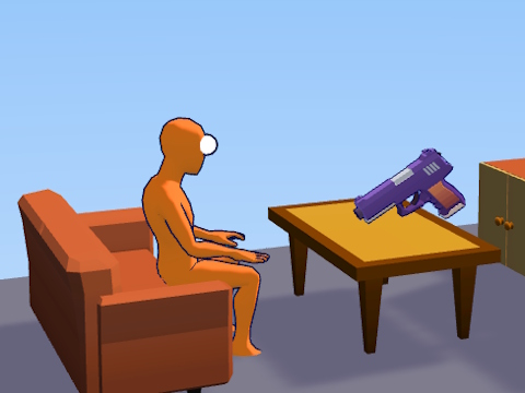 Joc Ragdoll Gun Shootter: Cannon Spinner Playground  on-line