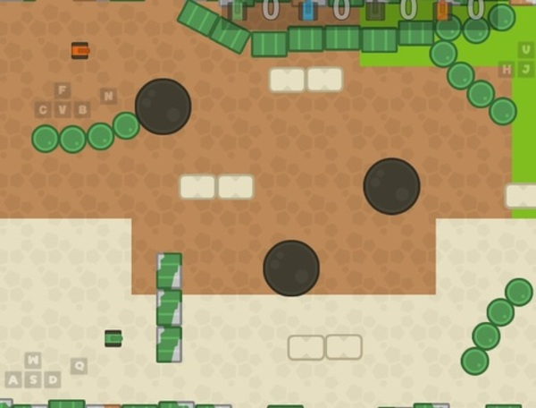 Joc 1 2 3 4 Player Tank Game 2d  on-line