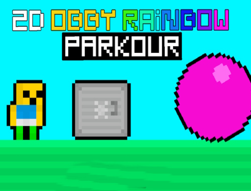 Joc 2d obby curcubeu parkour  on-line