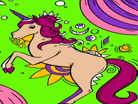 Joc Pagini de colorat unicorn magic  on-line