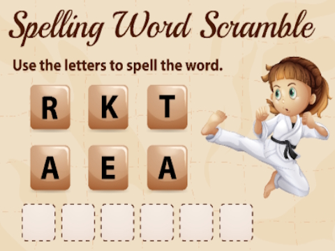 Joc Ortografie de cuvinte scramble  on-line