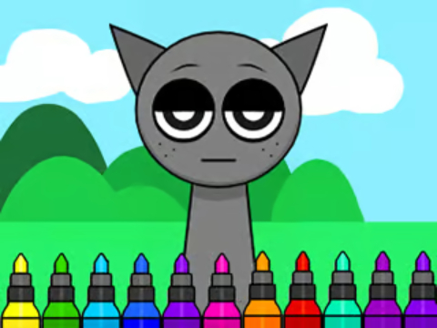Joc Cartea de colorat: Sprunki Incredibox Grey  on-line