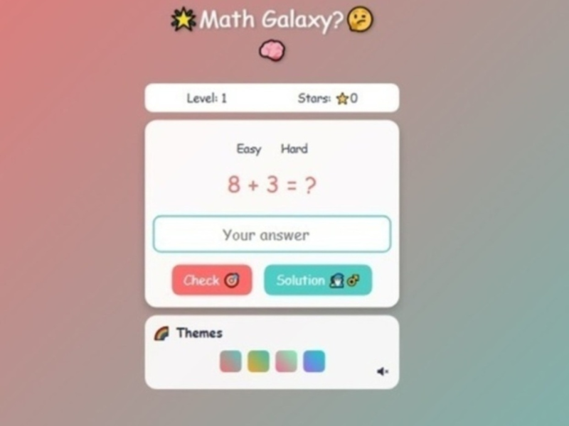 Joc Galaxie matematică  on-line