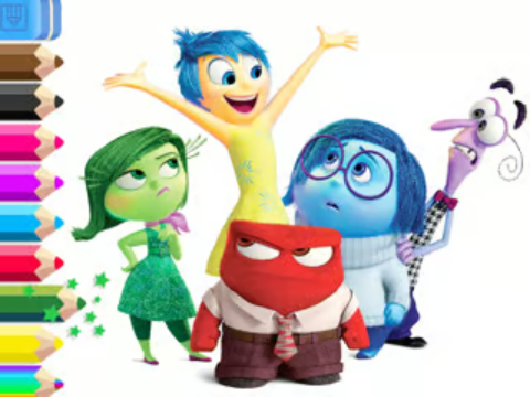 Joc Carte de colorat: Inside Out  on-line