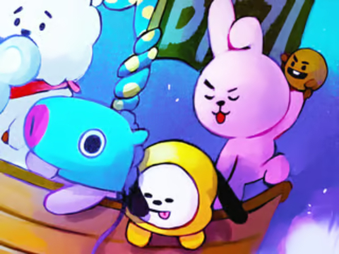 Joc Puzzle -ul jigsaw: BT21 Prieteni  on-line