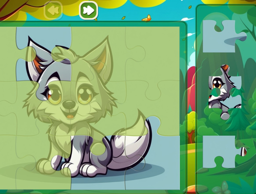 Joc Puzzle -ul de explorare a animalelor  on-line