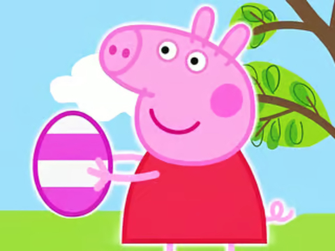 Joc Puzzle -ul jigsaw: ouă de Paște Peppa  on-line