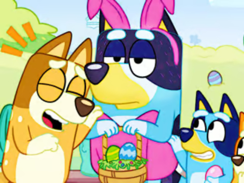 Joc Puzzle -ul Jigsaw: Bluey Paște se îmbracă  on-line
