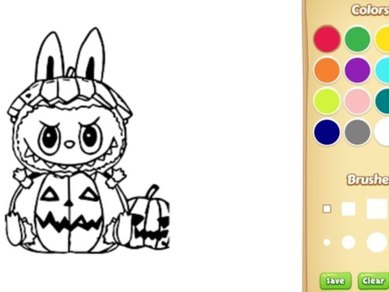 Joc Joc de colorat și desen de Halloween Labubu on-line