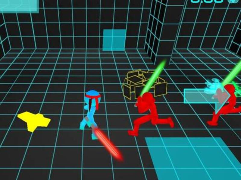 Joc Stickman Neon Sword Fighting on-line