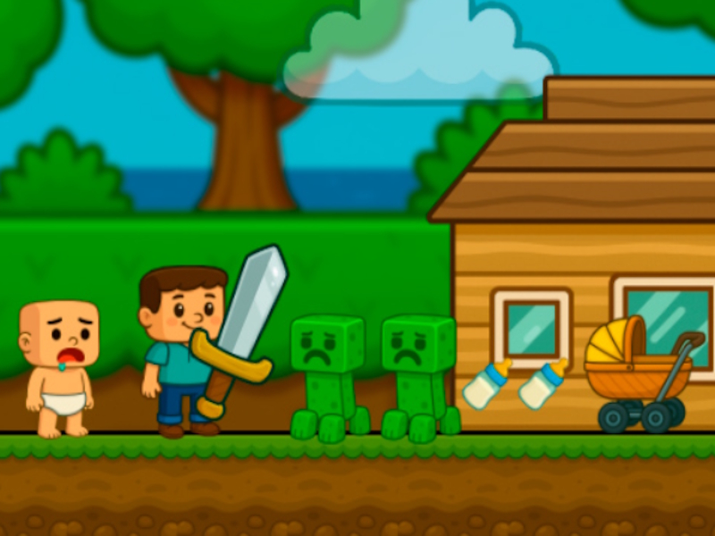 Joc BABY NOOB AJUTOR! Steve on-line
