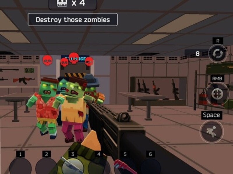 Joc Combatere de pixeli: Zombi Strike on-line