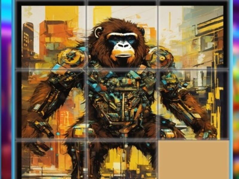 Joc Puzzle glisante Gorilla on-line