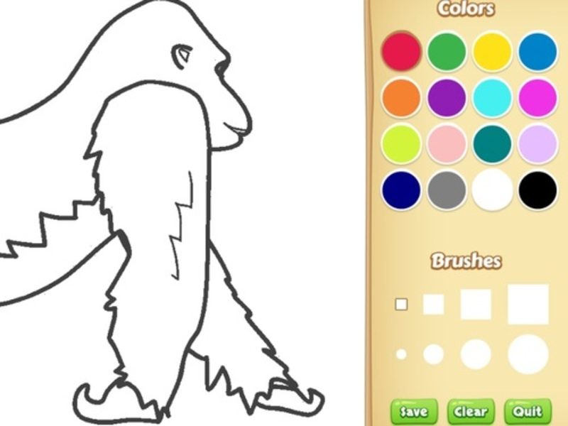Joc Cartea de colorat Gorilla pentru copii on-line