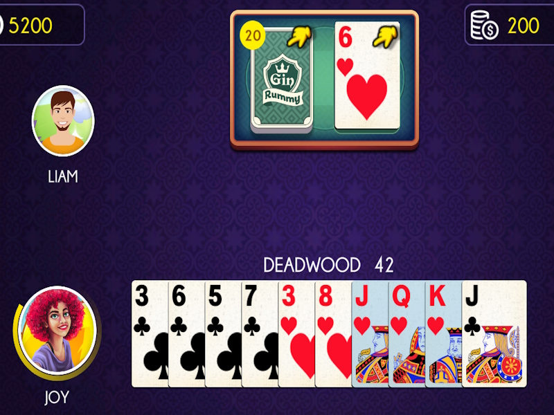 Joc Gin Rummy on-line