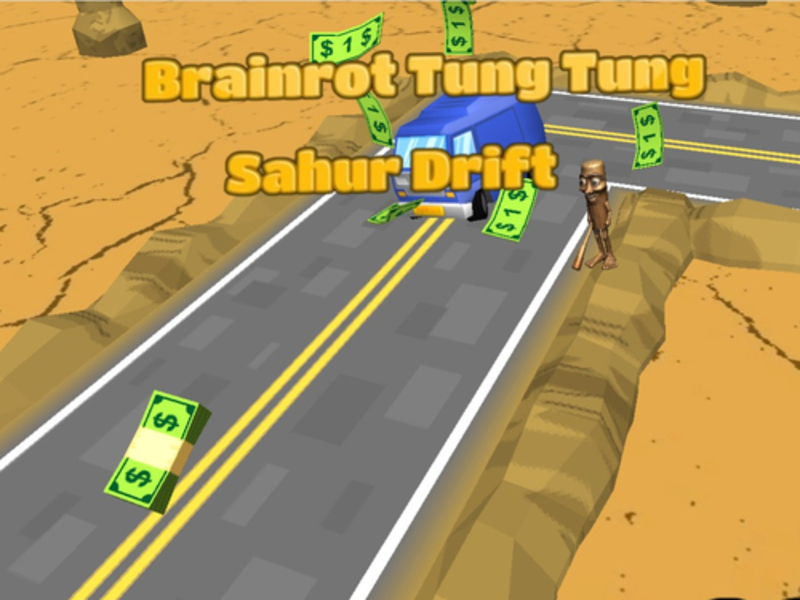 Joc Brainrot Tung Tung Sahur Drift on-line