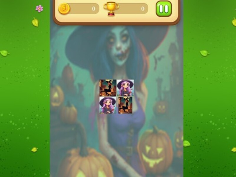 Joc Meciul de memorie vrăjitoare de Halloween on-line