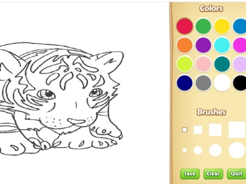 Joc Carte de colorat pentru bebeluși Tiger on-line