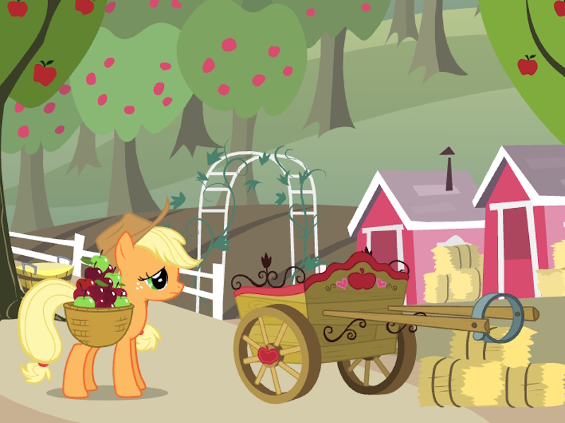 Joc Micul meu ponei Applejack recolta de mere on-line